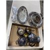 Image 1 : COLLECTION OF ANTIQUE SILVER PLATE SERVING ITEMS