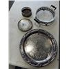 Image 6 : COLLECTION OF ANTIQUE SILVER PLATE SERVING ITEMS