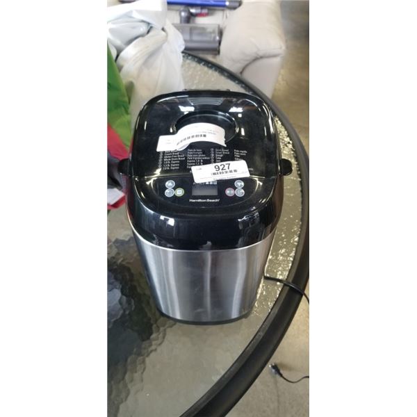 AS NEW HAMILTON BEACH ARTISAN DOUGH AND BREAD MAKER - TESTED WORKING, RETAIL $149