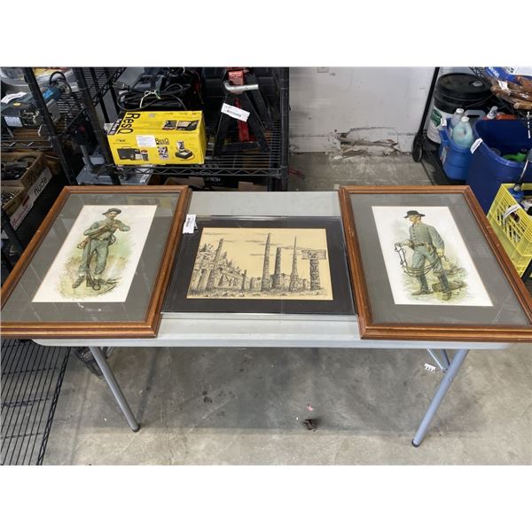 2 WILLIAM LUDWELL SHEPPARD FRAMED PICTURES AND NATIVE SKETCH