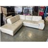 Image 1 : 2PC BEIGE LEATHER SECTIONAL