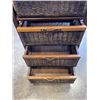 Image 2 : 6 DRAWER STORAGE ORGANIZER WITH RATTAN BASKETS