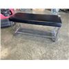 Image 1 : BLACK LEATHER AND CHROME ENTRANCE BENCH