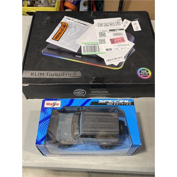 KLIM TURBOFROST LAPTOP COLLING MAT AND NEW 2021 FORD BRONCO BADLANDS 1:24