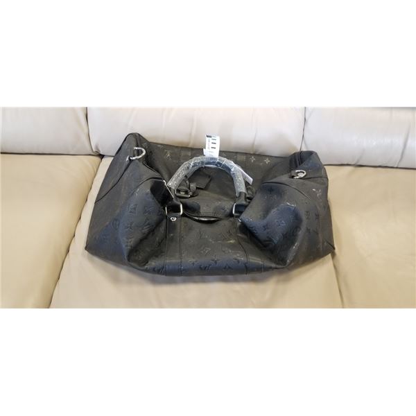 'LV' BLACKLEATHER TOTE BAG