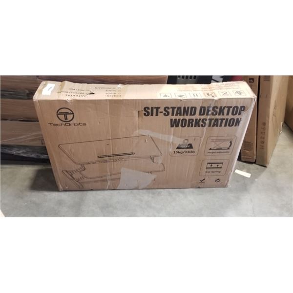 TECH ORBITS SIT TO STAND DESKTOP WORKSTATION