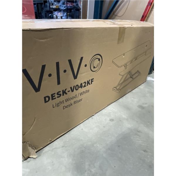 VIVO LIGHT WOOD / WHITE DESK RISER