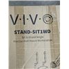 Image 2 : VIVO SIT TO STAND SINGLE MONITOR WALL MOUNT WORKSTATION