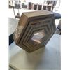 Image 3 : 2 NEW SETS OF 5 DECORATIVE HEXAGONAL FLOATING WALL SHELVES