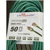 Image 2 : AS NEW 50FT INDOOR OUTDOOR HEAVY DUTY LIGHTED 3 WIRE GROUNDED EXTENSION CORD,GREEN, 14AWG