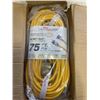 Image 2 : AS NEW 75FT YELLOW  INDOOR OUTDOOR HEAVY DUTY LIGHTED 3 WIRE GROUNDED EXTENSION CORD 14AWG