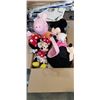 Image 1 : BOX OF MICKEY, MINNIE, AND OTHER STUFFED ANIMALS