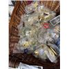 Image 3 : BASKET OF VARIOUS PINS, BUTTONS, MEDALS. MOSTLY HOCKEY RELATED