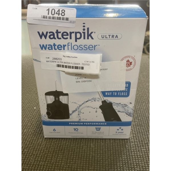 WATERPIK ULTRA WATER FLOSSER - TESTED WORKING, RETAIL $84