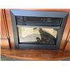 Image 3 : ELECTRIC FIREPLACE AND MAHOGANY FINISH MANTLE