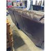 Image 4 : BROWN STITCHED LEATHER POWER RECLINING SOFA, WORKING IN GOOD CONDITION