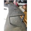 Image 2 : METAL BASE, STONE STYLE TOP TABLE 39.5 x 94.5"