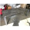 Image 3 : METAL BASE, STONE STYLE TOP TABLE 39.5 x 94.5"