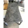 Image 4 : METAL BASE, STONE STYLE TOP TABLE 39.5 x 94.5"