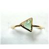 Image 2 : GOLD PLATED STERLING SILVER NATURAL GEMSTONE RING, SIZE  4, RETAIL $250.00.