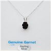 Image 2 : STERLING SILVER NATURAL GARNET (1.27CT) PENDANT WITH STERLING SILVER CHAIN, RETAIL $300.00. GARNET I