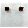 Image 1 : 14KT YELLOW GOLD NATURAL GARNET EARRINGS, RETAIL $350.00. GARNET IS THE BIRTHSTONE FOR JANUARY.