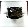 Image 1 : STERLING SILVER NATURAL SMOKEY QUARTZ RING, SIZE 5.5, RETAIL $300.00.