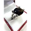 Image 2 : STERLING SILVER NATURAL SMOKEY QUARTZ RING, SIZE 5.5, RETAIL $300.00.
