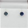 Image 1 : 14KT YELLOW GOLD NATURAL BLUE SAPPHIRE (0.38CT) EARRINGS, RETAIL $350.00. SAPPHIRE IS THE BIRTHSTONE