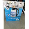 Image 4 : HAMILTON BEACH COMPACT 1L ELECTRIC GLASS KETTLE - TESTED WORKING