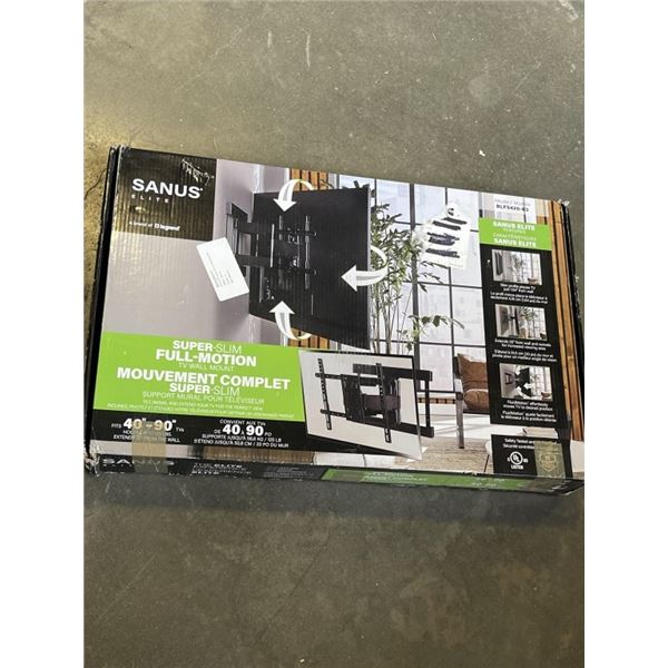 SANUS SUPER SLIM 40-90" FULL MOTION TV WALL MOUNT, RETAIL $369