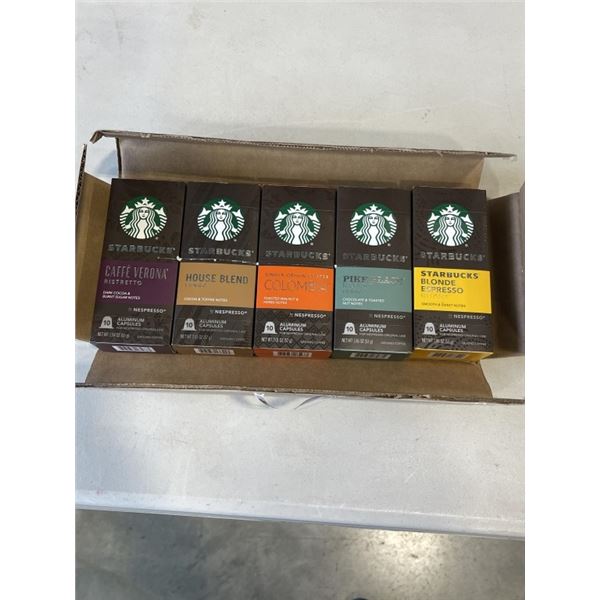 50 NEW ASSORTED STARBUCKS FOR NESPRESSO PODS