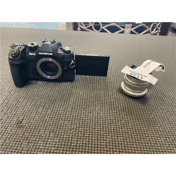 OLYMPUS E-M12 OM-D DIGITAL CAMERA, WITH LENSE, CONDITION UNKNOWN