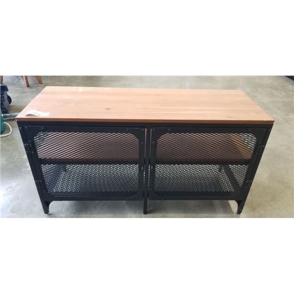 WOOD TOP 2 DOOR MEDIA CABINET