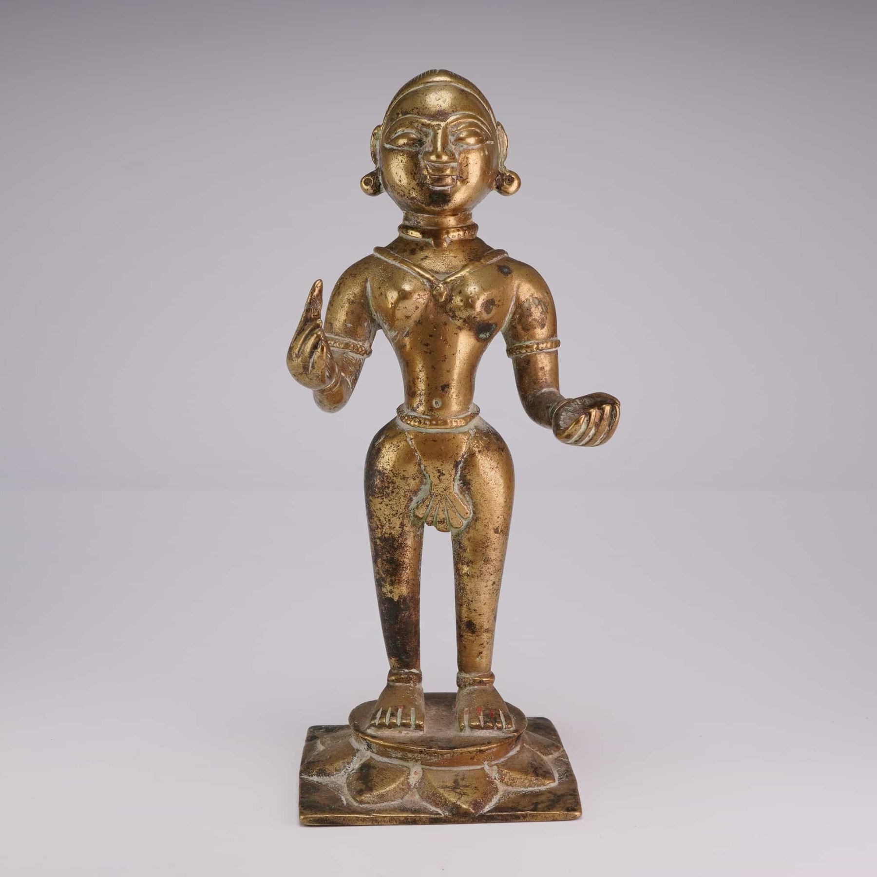 Indian Bronze Standing Female Figure