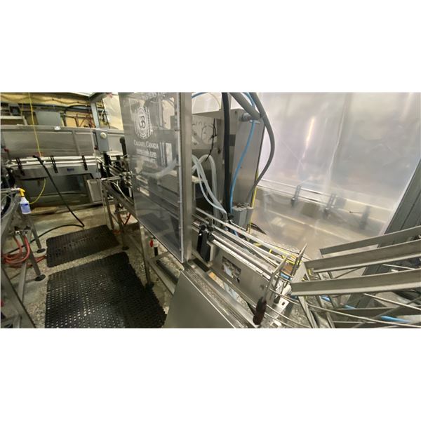 CASK BREWING SYSTEM INC 5 HEAD CAN FILLING LINE. SERIAL ACS 130-298-12. APPROX 12' X 3' PLUS