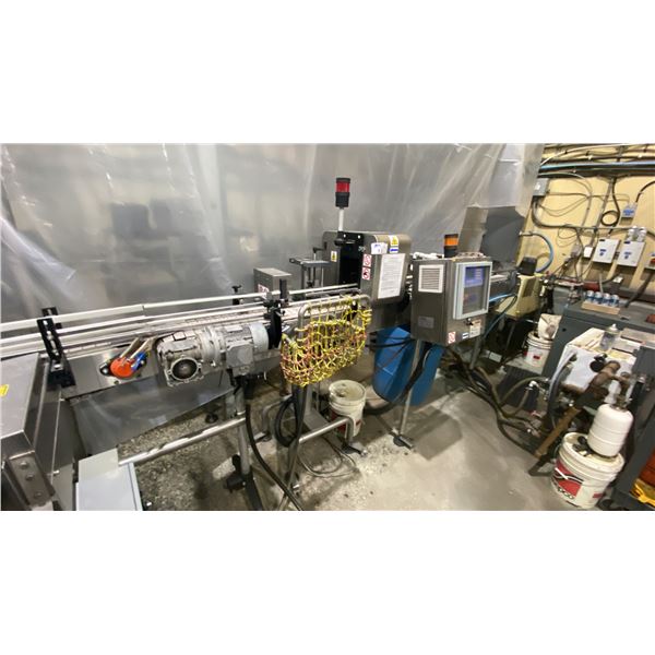 FT SYSTEMS Y2014 PRODUCT CONTROL. CAN X-RAY WITH AUTO KICK OUT, WITH CONVEYOR. APPROX 11' LONG,