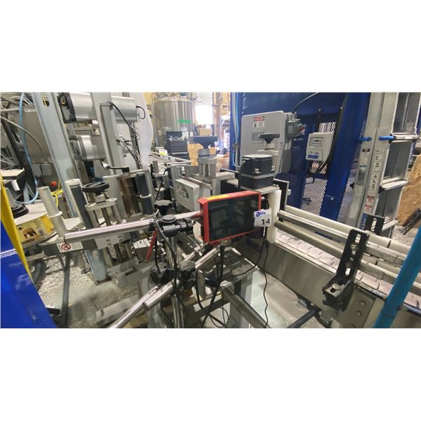 SORTING CONVEYOR AND AL RITMA LABELER MODEL M DX. BUYER TO REMOVE.