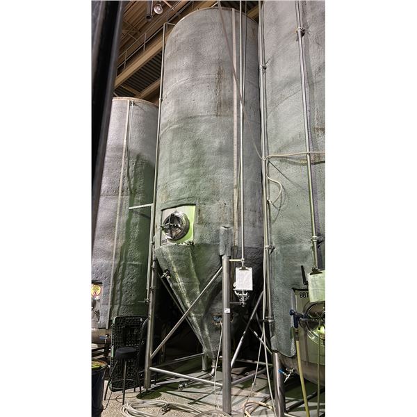 150 HL JACKETED CONICAL BRIGHT BEER TANK. REQUIRES PROFESSIONAL REMOVAL