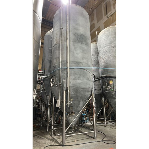 150 HL JACKETED CONICAL BRIGHT BEER TANK. REQUIRES PROFESSIONAL REMOVAL
