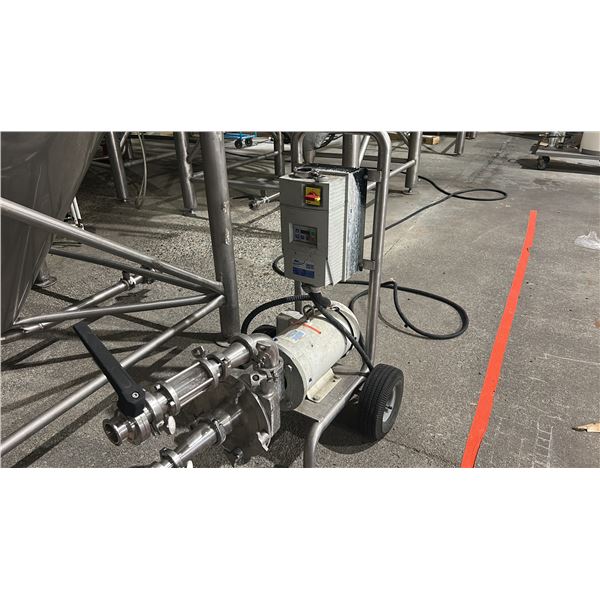 PORTABLE TRANSFER PUMP 7.5 HP BALDOR MOTOR WITH LENZE CONTROLLER AND 50' EXTENSION CABLE