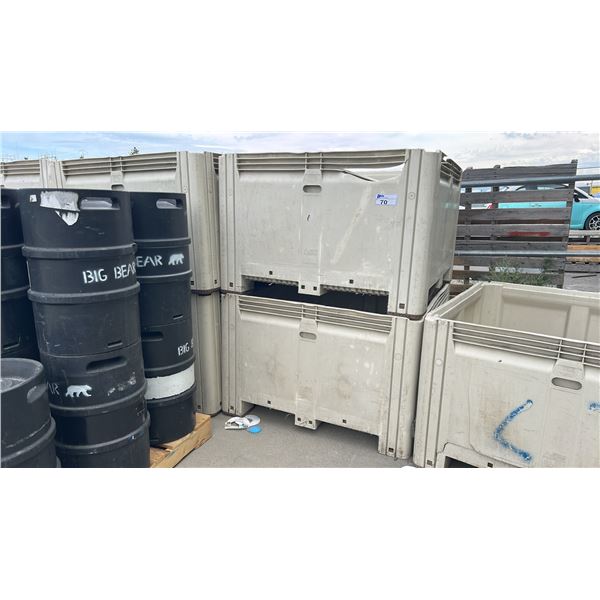 GROUP LOT OF APPROX 6 MACROBIN 33 46" X 49" PALLET BOXES