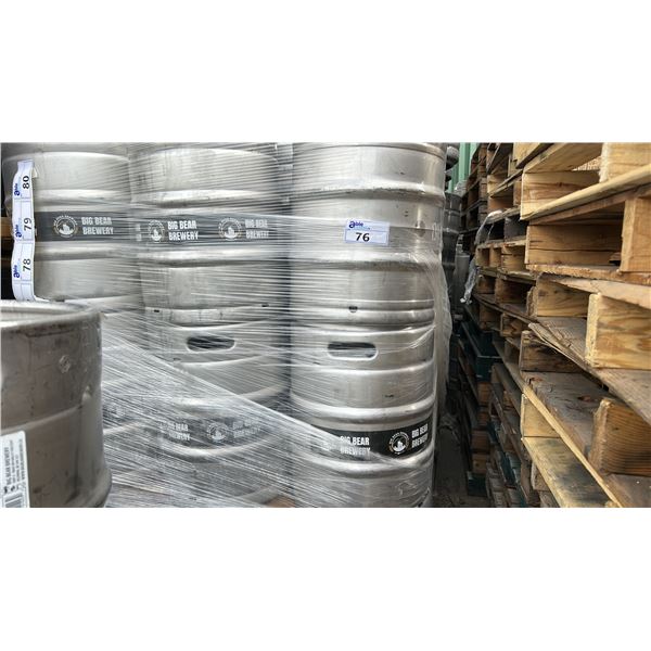 PALLET WITH APPROX 24 X 50 LITER STAINLESS KEGS.