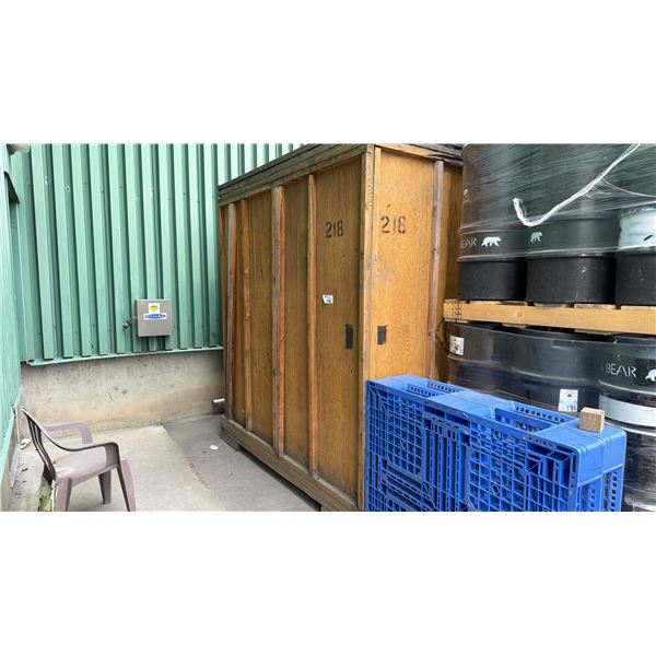 WOOD STORAGE TYPE STRUCTURE. APPROX 6' X 8' X 8'-BUYER TO CONFIRM.