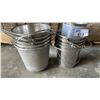 Image 1 : STACK OF METAL BUCKETS AND 1 PLASTIC VESSEL. APPROX 11 PIECES