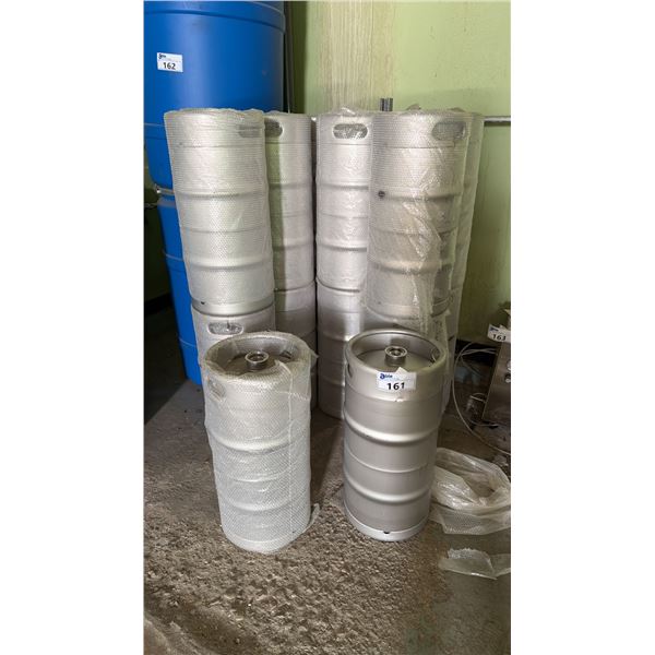 16 NEW 39 LITRE STAINLESS STEEL KEGS