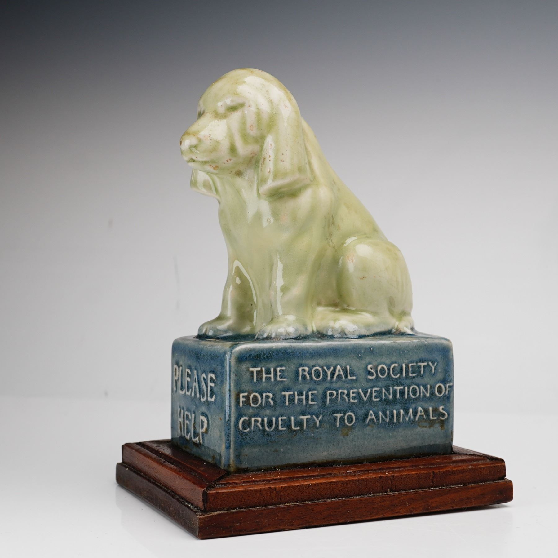 Doulton Lambeth Stoneware RSPCA Dog Collecting Box, circa 1900