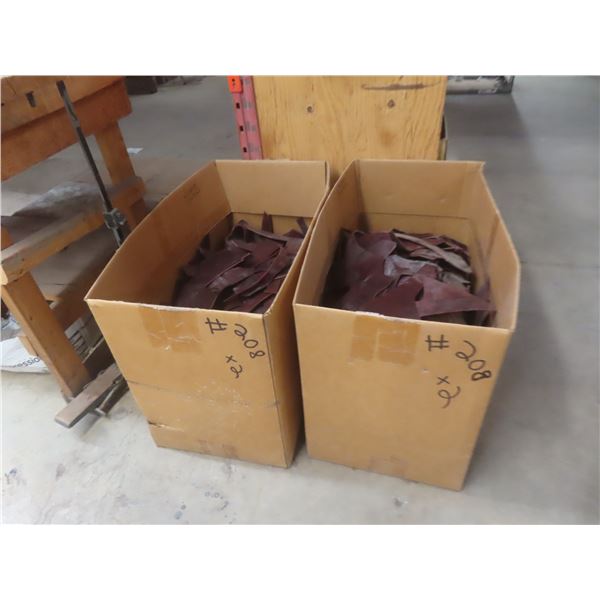 2 Boxes of Leather Cut-Offs