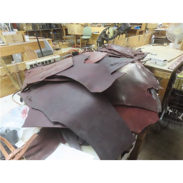 Burgundy Latigo Cut-Offs, 10–12 oz – Approx 250 SqFt 