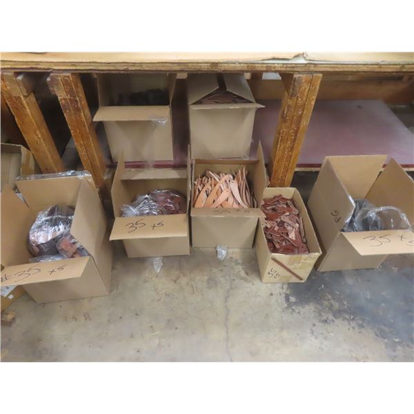 5 Boxes of New Leather Pre-Cut Spur Straps